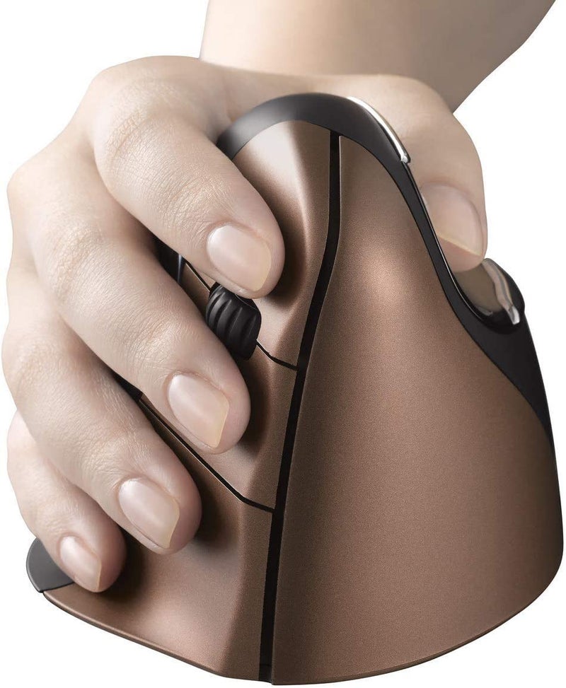 Evoluent - Ergonomical Wireless VerticalMouse & Jestik Microfiber Cloth - Right Handed - Small Size - Brown & Black - Image 2